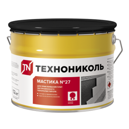 ТЕХНОНИКОЛЬ Мастика приклеивающая ТЕХНОНИКОЛЬ №27, ведро, 12 кг (353153)